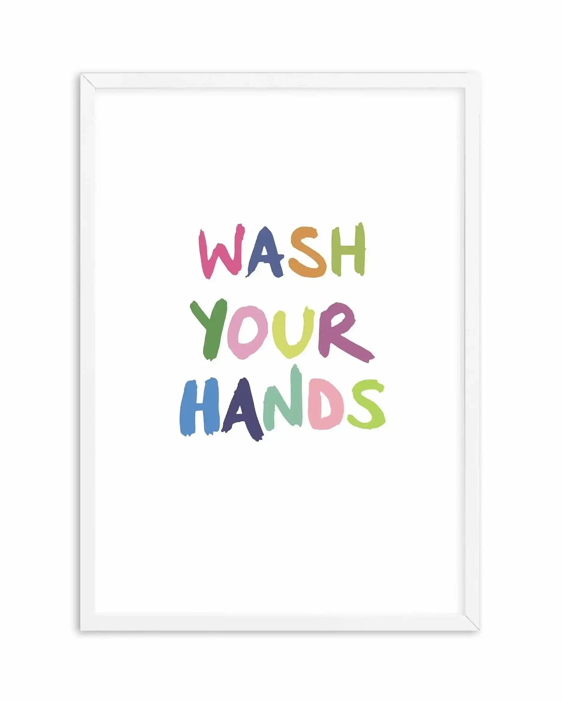 Wash Your Hands Art Print-PRINT-Olive et Oriel-Olive et Oriel-A5 | 5.8" x 8.3" | 14.8 x 21cm-White-With White Border-Buy-Australian-Art-Prints-Online-with-Olive-et-Oriel-Your-Artwork-Specialists-Austrailia-Decorate-With-Coastal-Photo-Wall-Art-Prints-From-Our-Beach-House-Artwork-Collection-Fine-Poster-and-Framed-Artwork