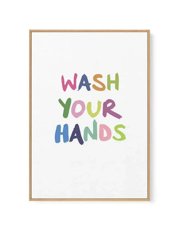 Wash Your Hands | Framed Canvas-CANVAS-You can shop wall art online with Olive et Oriel for everything from abstract art to fun kids wall art. Our beautiful modern art prints and canvas art are available from large canvas prints to wall art paintings and our proudly Australian artwork collection offers only the highest quality framed large wall art and canvas art Australia - You can buy fashion photography prints or Hampton print posters and paintings on canvas from Olive et Oriel and have them 