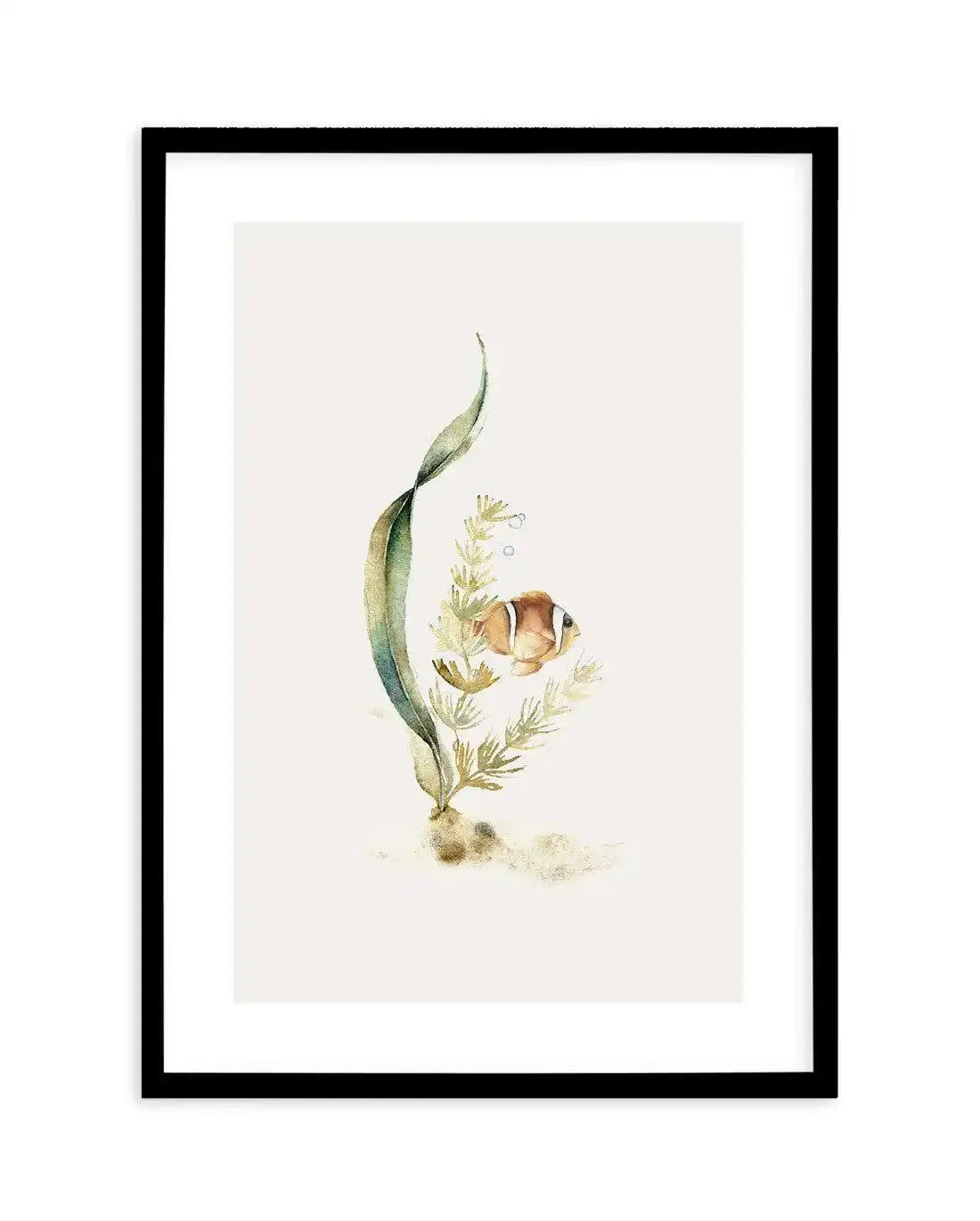Watercolour Fish Art Print-PRINT-Olive et Oriel-Olive et Oriel-A5 | 5.8" x 8.3" | 14.8 x 21cm-Black-With White Border-Buy-Australian-Art-Prints-Online-with-Olive-et-Oriel-Your-Artwork-Specialists-Austrailia-Decorate-With-Coastal-Photo-Wall-Art-Prints-From-Our-Beach-House-Artwork-Collection-Fine-Poster-and-Framed-Artwork