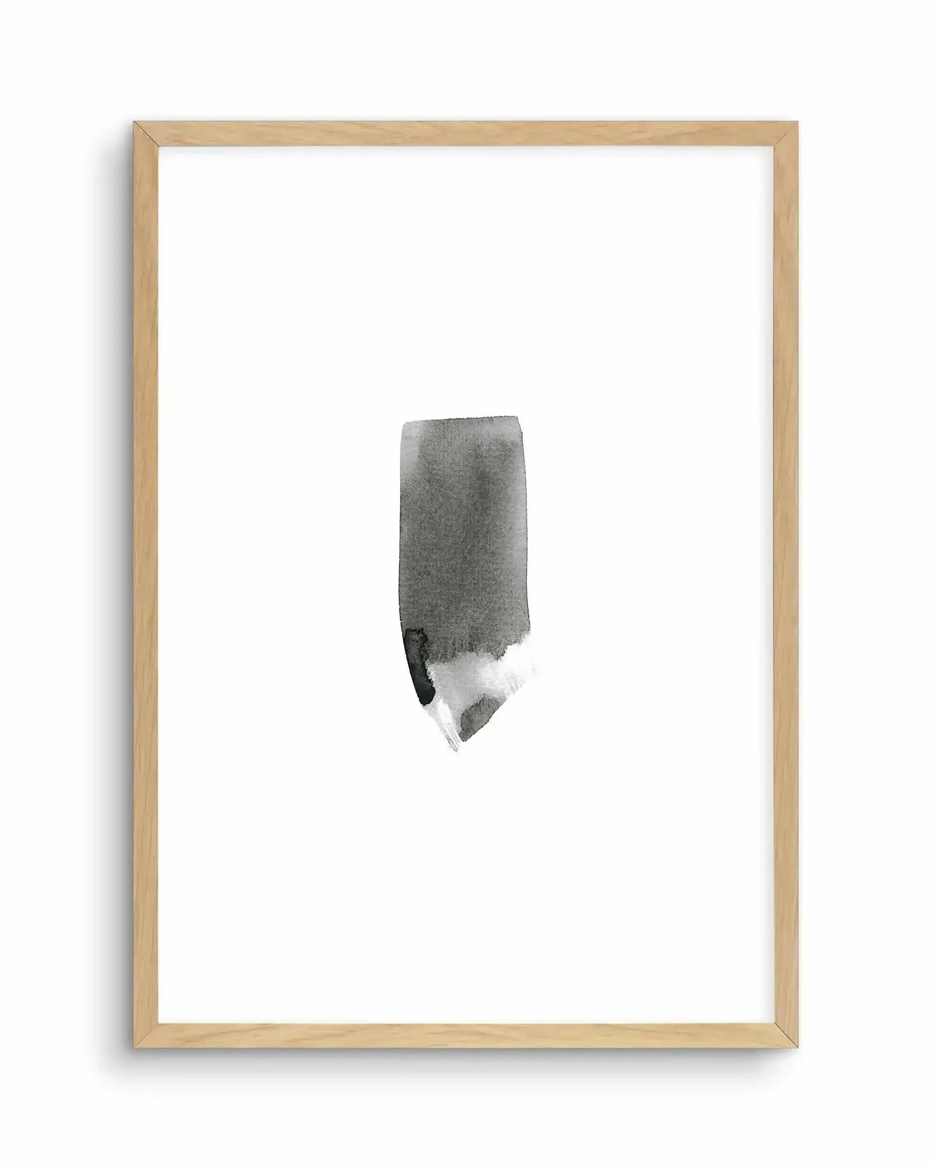 Watercolour Stroke | Black Art Print-PRINT-Olive et Oriel-Olive et Oriel-A5 | 5.8" x 8.3" | 14.8 x 21cm-Oak-With White Border-Buy-Australian-Art-Prints-Online-with-Olive-et-Oriel-Your-Artwork-Specialists-Austrailia-Decorate-With-Coastal-Photo-Wall-Art-Prints-From-Our-Beach-House-Artwork-Collection-Fine-Poster-and-Framed-Artwork