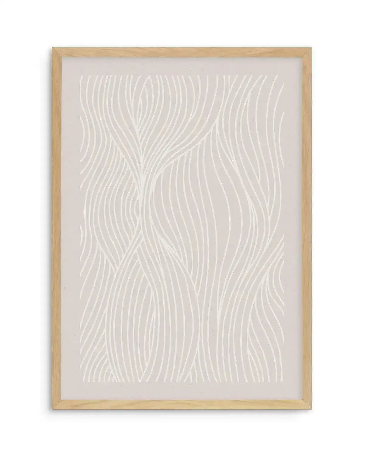 Wave Lines I Art Print-PRINT-Olive et Oriel-Olive et Oriel-A4 | 8.3" x 11.7" | 21 x 29.7cm-Oak-With White Border-Buy-Australian-Art-Prints-Online-with-Olive-et-Oriel-Your-Artwork-Specialists-Austrailia-Decorate-With-Coastal-Photo-Wall-Art-Prints-From-Our-Beach-House-Artwork-Collection-Fine-Poster-and-Framed-Artwork