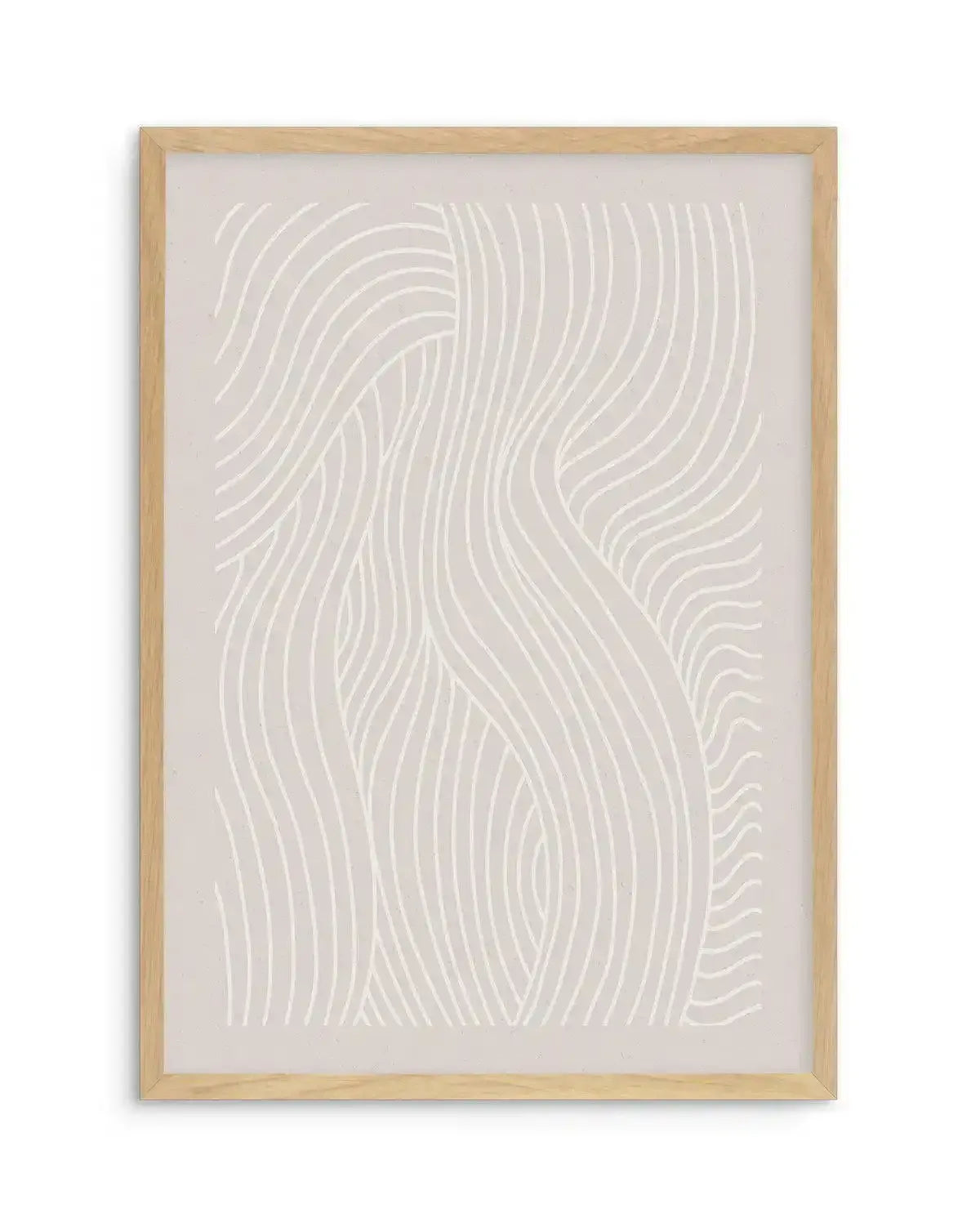 Wave Lines IV Art Print-PRINT-Olive et Oriel-Olive et Oriel-A4 | 8.3" x 11.7" | 21 x 29.7cm-Oak-With White Border-Buy-Australian-Art-Prints-Online-with-Olive-et-Oriel-Your-Artwork-Specialists-Austrailia-Decorate-With-Coastal-Photo-Wall-Art-Prints-From-Our-Beach-House-Artwork-Collection-Fine-Poster-and-Framed-Artwork