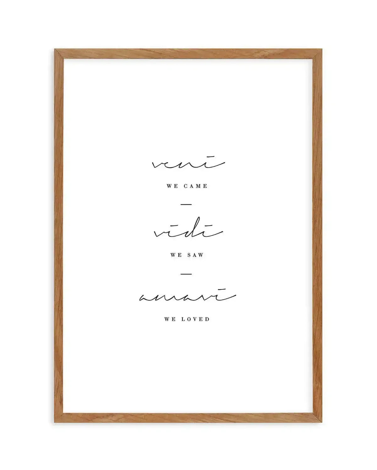 We Came. We Saw. We Loved. Art Print-PRINT-Olive et Oriel-Olive et Oriel-50x70 cm | 19.6" x 27.5"-Walnut-With White Border-Buy-Australian-Art-Prints-Online-with-Olive-et-Oriel-Your-Artwork-Specialists-Austrailia-Decorate-With-Coastal-Photo-Wall-Art-Prints-From-Our-Beach-House-Artwork-Collection-Fine-Poster-and-Framed-Artwork
