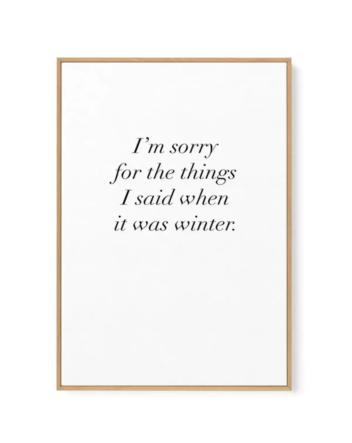 When It Was Winter | Framed Canvas-CANVAS-You can shop wall art online with Olive et Oriel for everything from abstract art to fun kids wall art. Our beautiful modern art prints and canvas art are available from large canvas prints to wall art paintings and our proudly Australian artwork collection offers only the highest quality framed large wall art and canvas art Australia - You can buy fashion photography prints or Hampton print posters and paintings on canvas from Olive et Oriel and have th