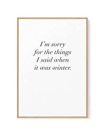 When It Was Winter | Framed Canvas-CANVAS-You can shop wall art online with Olive et Oriel for everything from abstract art to fun kids wall art. Our beautiful modern art prints and canvas art are available from large canvas prints to wall art paintings and our proudly Australian artwork collection offers only the highest quality framed large wall art and canvas art Australia - You can buy fashion photography prints or Hampton print posters and paintings on canvas from Olive et Oriel and have th