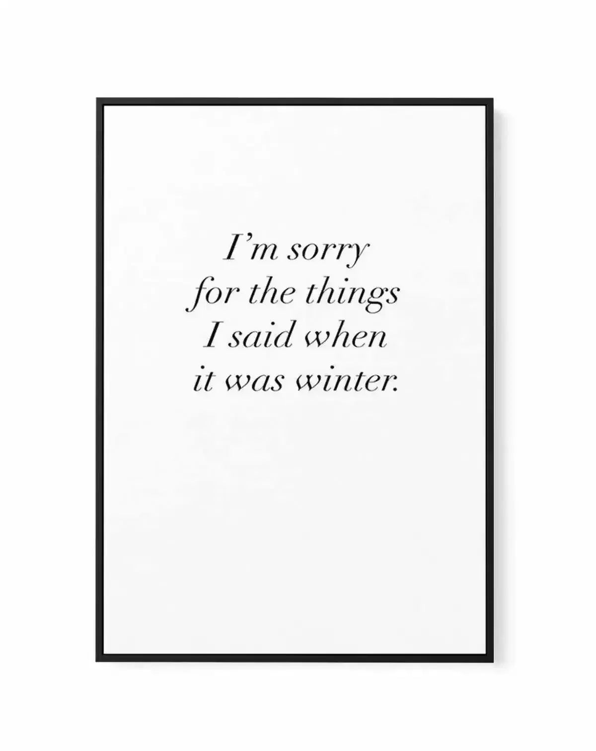 When It Was Winter | Framed Canvas-CANVAS-You can shop wall art online with Olive et Oriel for everything from abstract art to fun kids wall art. Our beautiful modern art prints and canvas art are available from large canvas prints to wall art paintings and our proudly Australian artwork collection offers only the highest quality framed large wall art and canvas art Australia - You can buy fashion photography prints or Hampton print posters and paintings on canvas from Olive et Oriel and have th