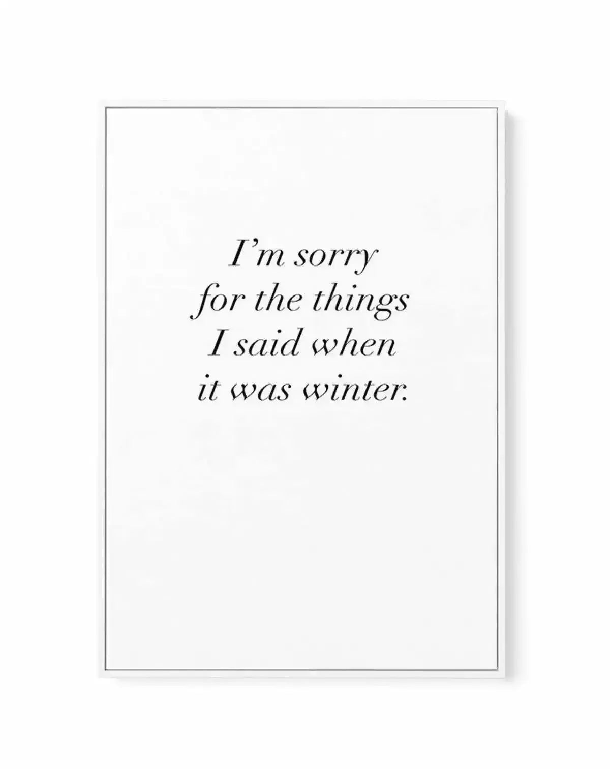 When It Was Winter | Framed Canvas-CANVAS-You can shop wall art online with Olive et Oriel for everything from abstract art to fun kids wall art. Our beautiful modern art prints and canvas art are available from large canvas prints to wall art paintings and our proudly Australian artwork collection offers only the highest quality framed large wall art and canvas art Australia - You can buy fashion photography prints or Hampton print posters and paintings on canvas from Olive et Oriel and have th