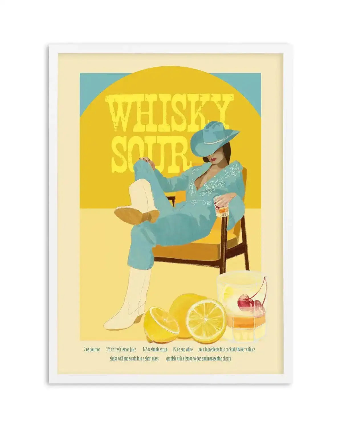 Whisky Sour By Jenny Liz Rome Art Print-PRINT-Olive et Oriel-Olive et Oriel-A5 | 5.8" x 8.3" | 14.8 x 21cm-White-With White Border-Buy-Australian-Art-Prints-Online-with-Olive-et-Oriel-Your-Artwork-Specialists-Austrailia-Decorate-With-Coastal-Photo-Wall-Art-Prints-From-Our-Beach-House-Artwork-Collection-Fine-Poster-and-Framed-Artwork