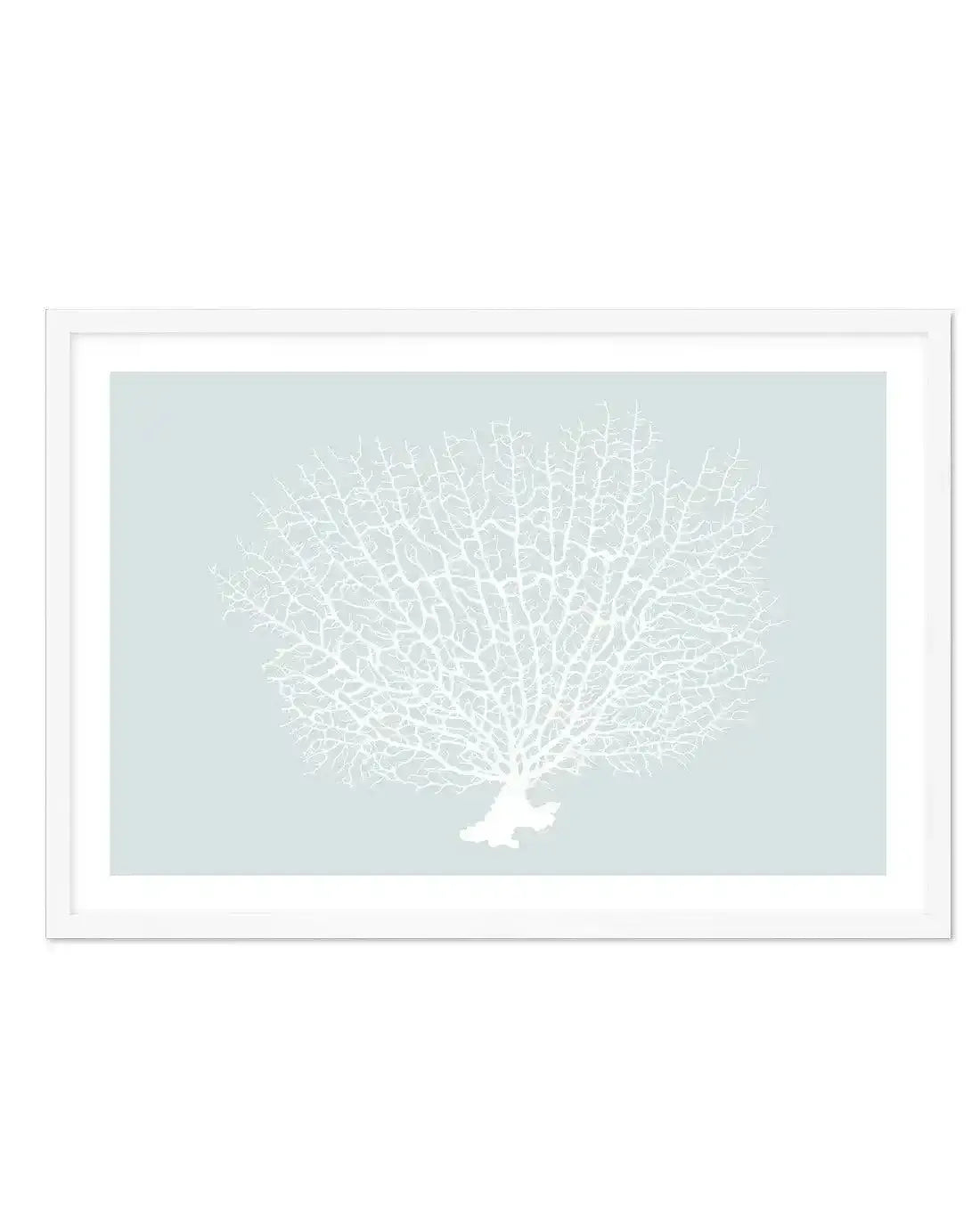White Coral On Mint Art Print-PRINT-Olive et Oriel-Olive et Oriel-A5 | 5.8" x 8.3" | 14.8 x 21cm-White-With White Border-Buy-Australian-Art-Prints-Online-with-Olive-et-Oriel-Your-Artwork-Specialists-Austrailia-Decorate-With-Coastal-Photo-Wall-Art-Prints-From-Our-Beach-House-Artwork-Collection-Fine-Poster-and-Framed-Artwork