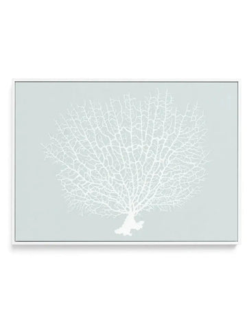 White Coral On Mint | Framed Canvas-CANVAS-You can shop wall art online with Olive et Oriel for everything from abstract art to fun kids wall art. Our beautiful modern art prints and canvas art are available from large canvas prints to wall art paintings and our proudly Australian artwork collection offers only the highest quality framed large wall art and canvas art Australia - You can buy fashion photography prints or Hampton print posters and paintings on canvas from Olive et Oriel and have t