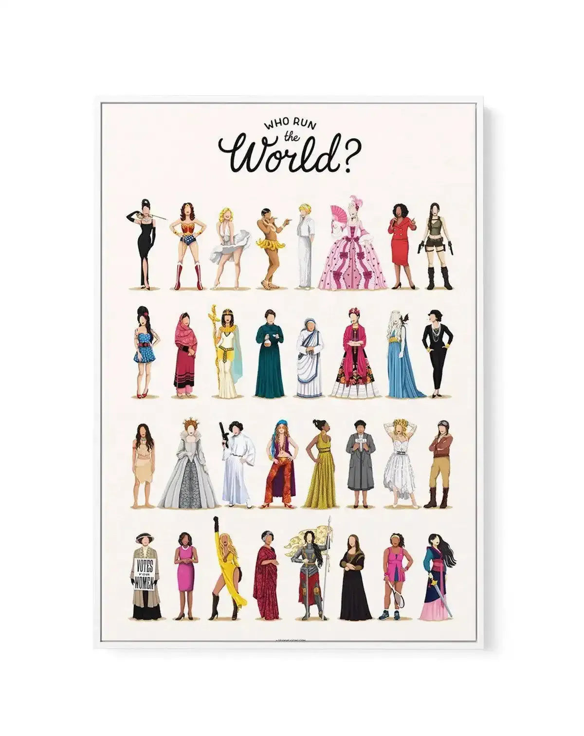 Who Run The World | Draw Me A Song Collection | Framed Canvas-CANVAS-You can shop wall art online with Olive et Oriel for everything from abstract art to fun kids wall art. Our beautiful modern art prints and canvas art are available from large canvas prints to wall art paintings and our proudly Australian artwork collection offers only the highest quality framed large wall art and canvas art Australia - You can buy fashion photography prints or Hampton print posters and paintings on canvas from