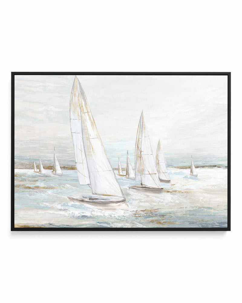 Windswept Sails I | Framed Canvas Art Print