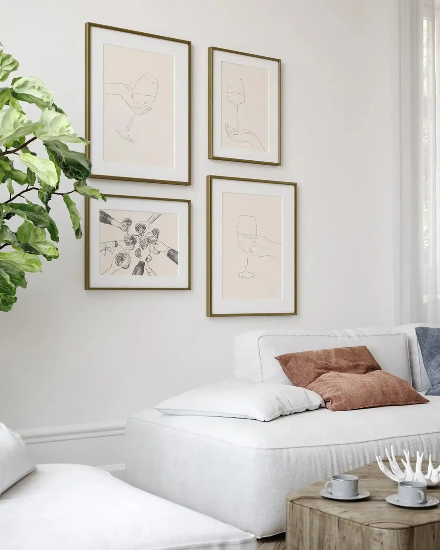 Wine Line Art II Art Print-PRINT-Olive et Oriel-Olive et Oriel-Buy-Australian-Art-Prints-Online-with-Olive-et-Oriel-Your-Artwork-Specialists-Austrailia-Decorate-With-Coastal-Photo-Wall-Art-Prints-From-Our-Beach-House-Artwork-Collection-Fine-Poster-and-Framed-Artwork