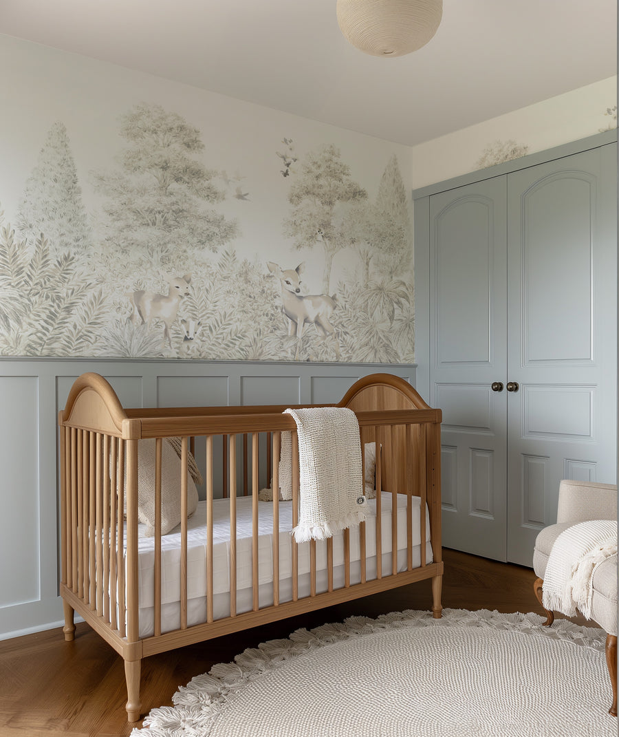 Woodland Wilderness Wallpaper Mural from Olive et Oriel where you can shop wallpaper and artworks online