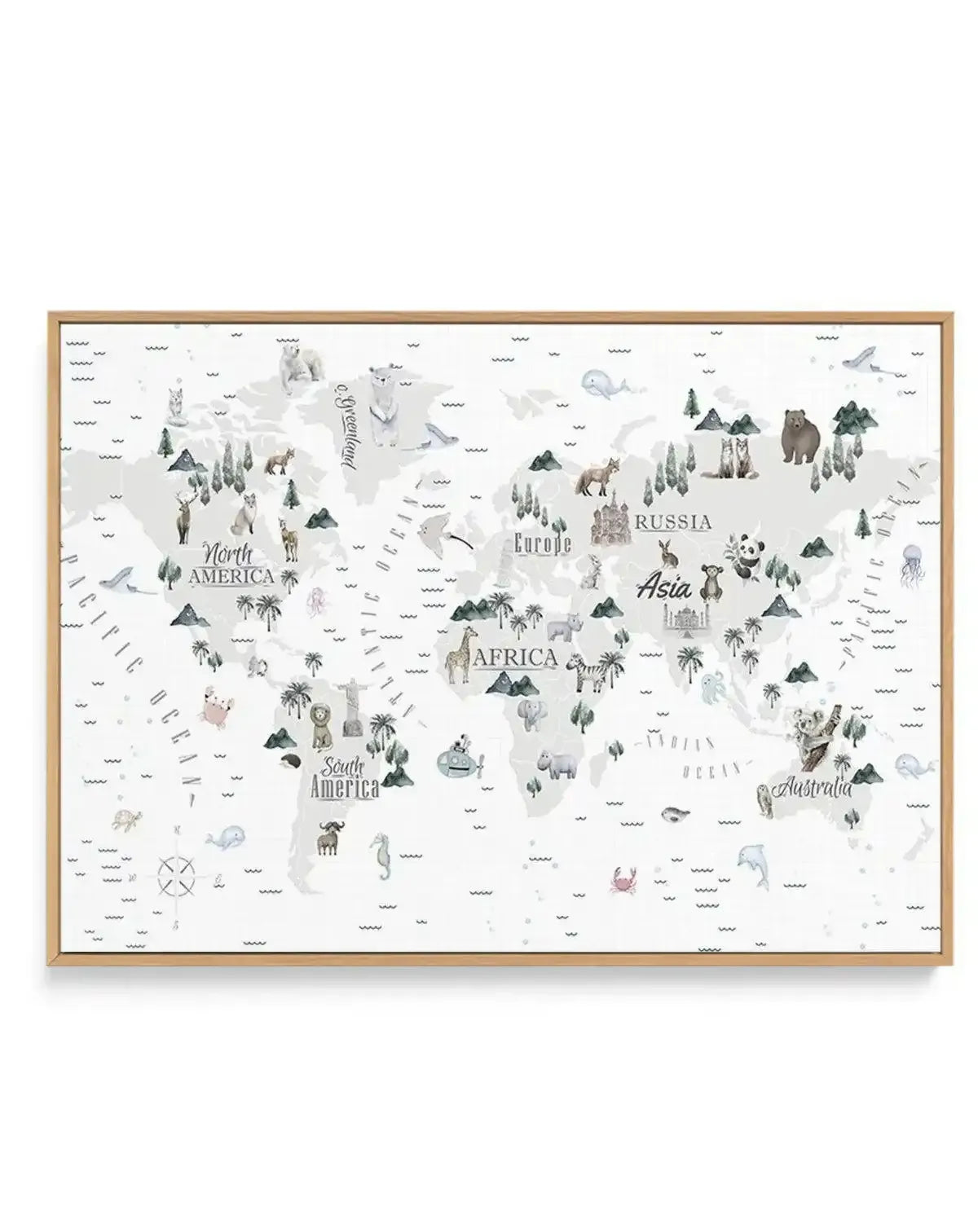 World Map | Wilderness | Framed Canvas-CANVAS-You can shop wall art online with Olive et Oriel for everything from abstract art to fun kids wall art. Our beautiful modern art prints and canvas art are available from large canvas prints to wall art paintings and our proudly Australian artwork collection offers only the highest quality framed large wall art and canvas art Australia - You can buy fashion photography prints or Hampton print posters and paintings on canvas from Olive et Oriel and hav