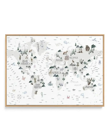 World Map | Wilderness | Framed Canvas-CANVAS-You can shop wall art online with Olive et Oriel for everything from abstract art to fun kids wall art. Our beautiful modern art prints and canvas art are available from large canvas prints to wall art paintings and our proudly Australian artwork collection offers only the highest quality framed large wall art and canvas art Australia - You can buy fashion photography prints or Hampton print posters and paintings on canvas from Olive et Oriel and hav