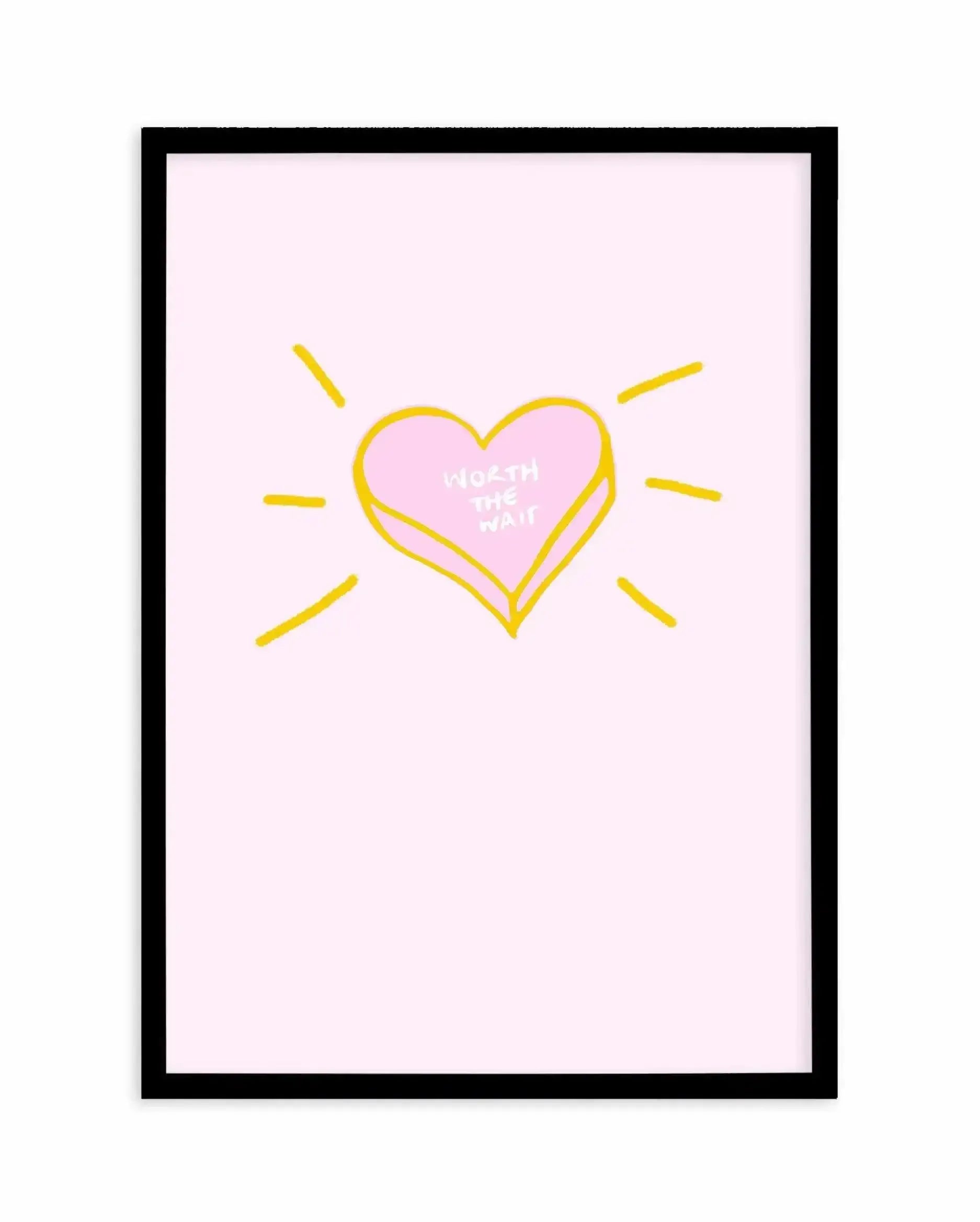 Worth The Wait | 2 Colour Options Art Print-PRINT-Olive et Oriel-Olive et Oriel-A5 | 5.8" x 8.3" | 14.8 x 21cm-Black-With White Border-Buy-Australian-Art-Prints-Online-with-Olive-et-Oriel-Your-Artwork-Specialists-Austrailia-Decorate-With-Coastal-Photo-Wall-Art-Prints-From-Our-Beach-House-Artwork-Collection-Fine-Poster-and-Framed-Artwork