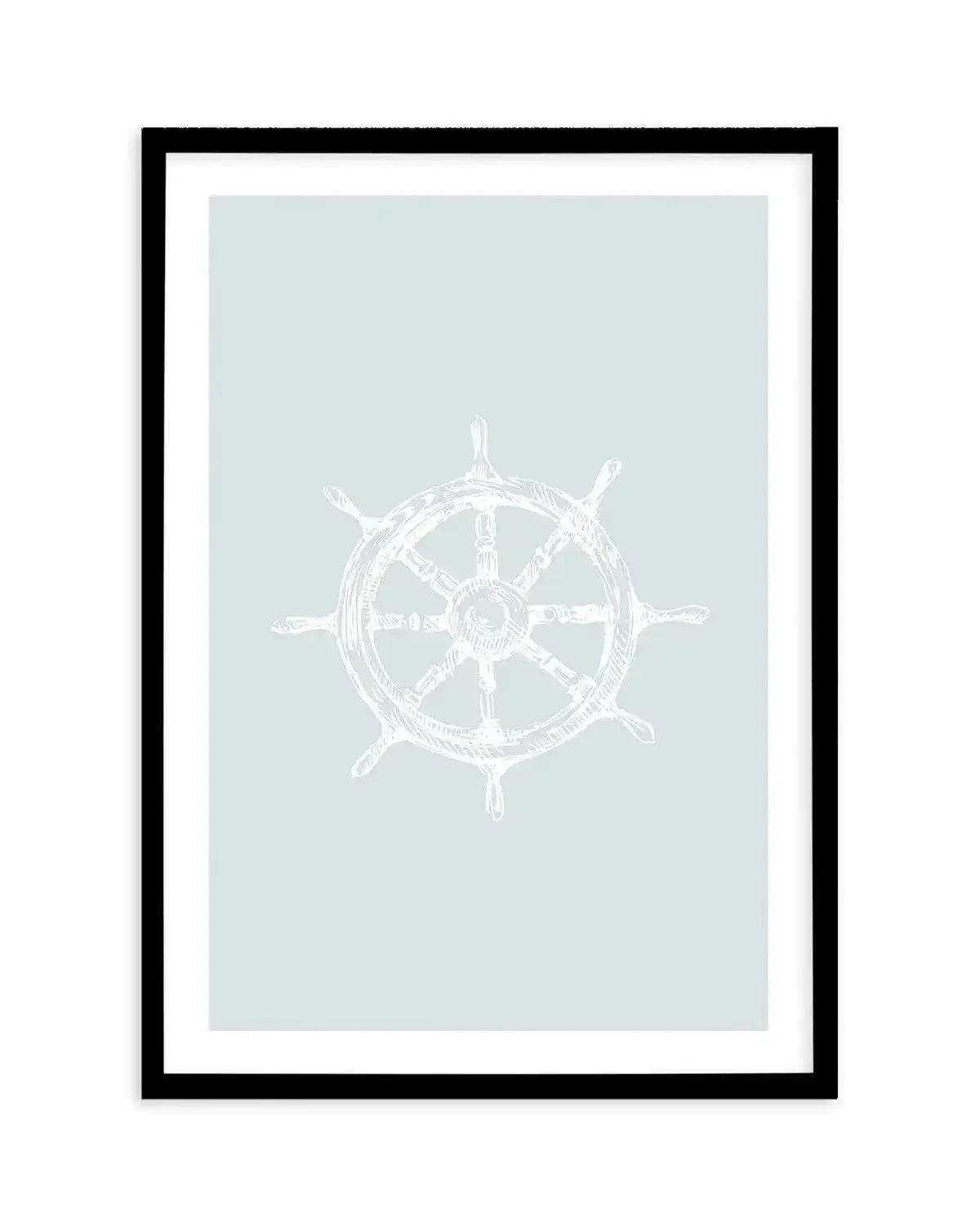 Yacht Wheel | 2 Colour Options Art Print-PRINT-Olive et Oriel-Olive et Oriel-A5 | 5.8" x 8.3" | 14.8 x 21cm-Black-With White Border-Buy-Australian-Art-Prints-Online-with-Olive-et-Oriel-Your-Artwork-Specialists-Austrailia-Decorate-With-Coastal-Photo-Wall-Art-Prints-From-Our-Beach-House-Artwork-Collection-Fine-Poster-and-Framed-Artwork