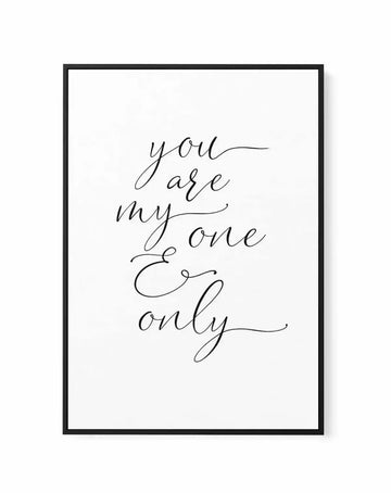 You Are My One & Only | Framed Canvas-CANVAS-You can shop wall art online with Olive et Oriel for everything from abstract art to fun kids wall art. Our beautiful modern art prints and canvas art are available from large canvas prints to wall art paintings and our proudly Australian artwork collection offers only the highest quality framed large wall art and canvas art Australia - You can buy fashion photography prints or Hampton print posters and paintings on canvas from Olive et Oriel and have
