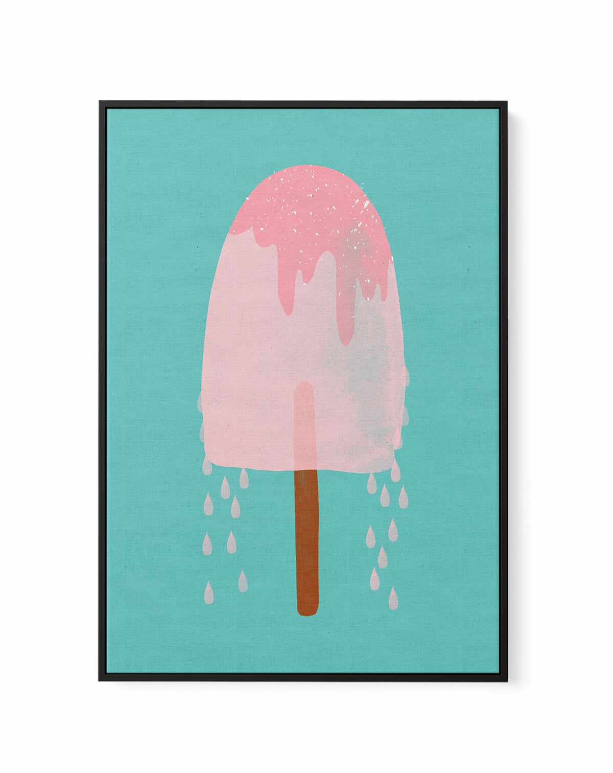 Yummy ice cream by Treechild | Framed Canvas Art Print