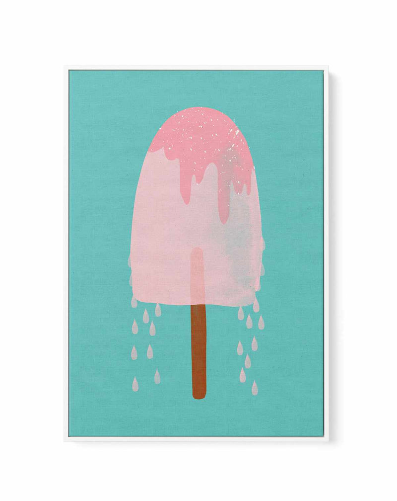 Yummy ice cream by Treechild | Framed Canvas Art Print
