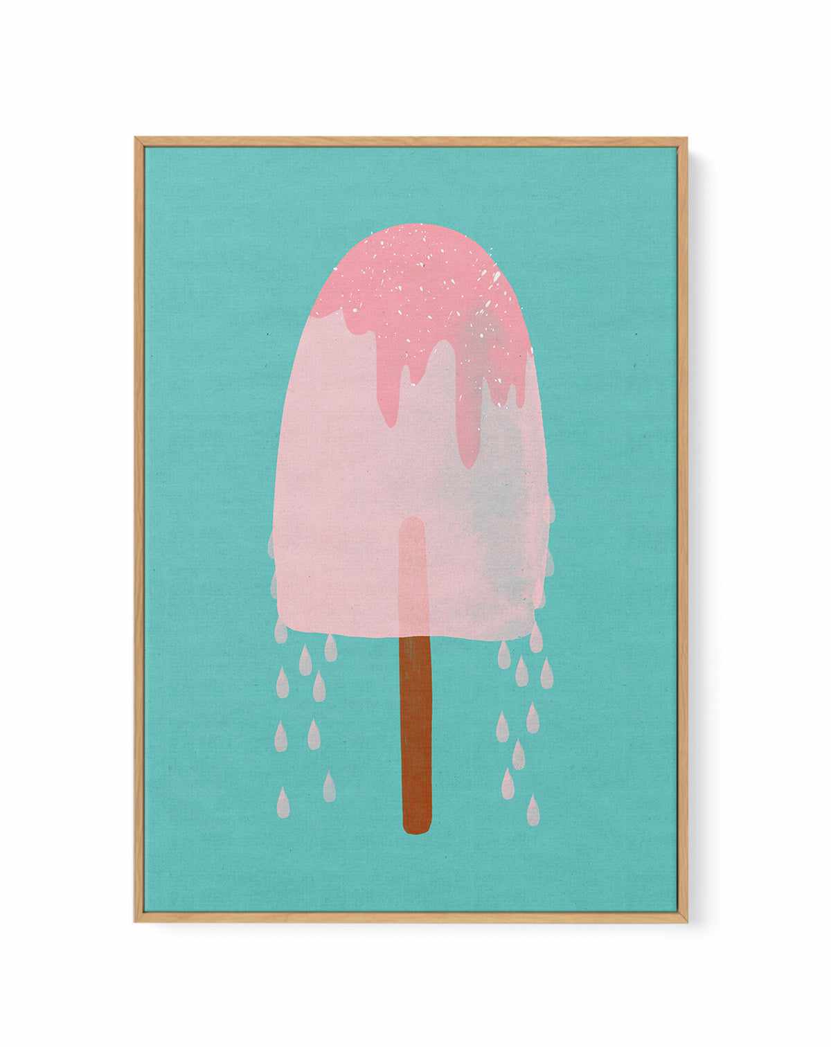 Yummy ice cream by Treechild | Framed Canvas Art Print