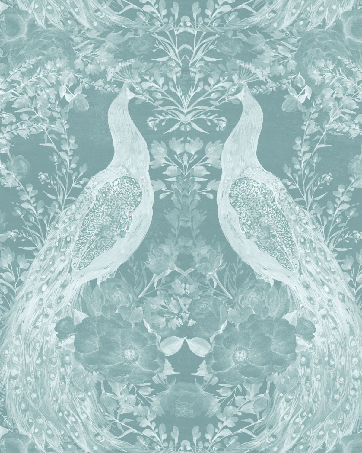 Peacock Palazzo Emerald Green Wallpaper