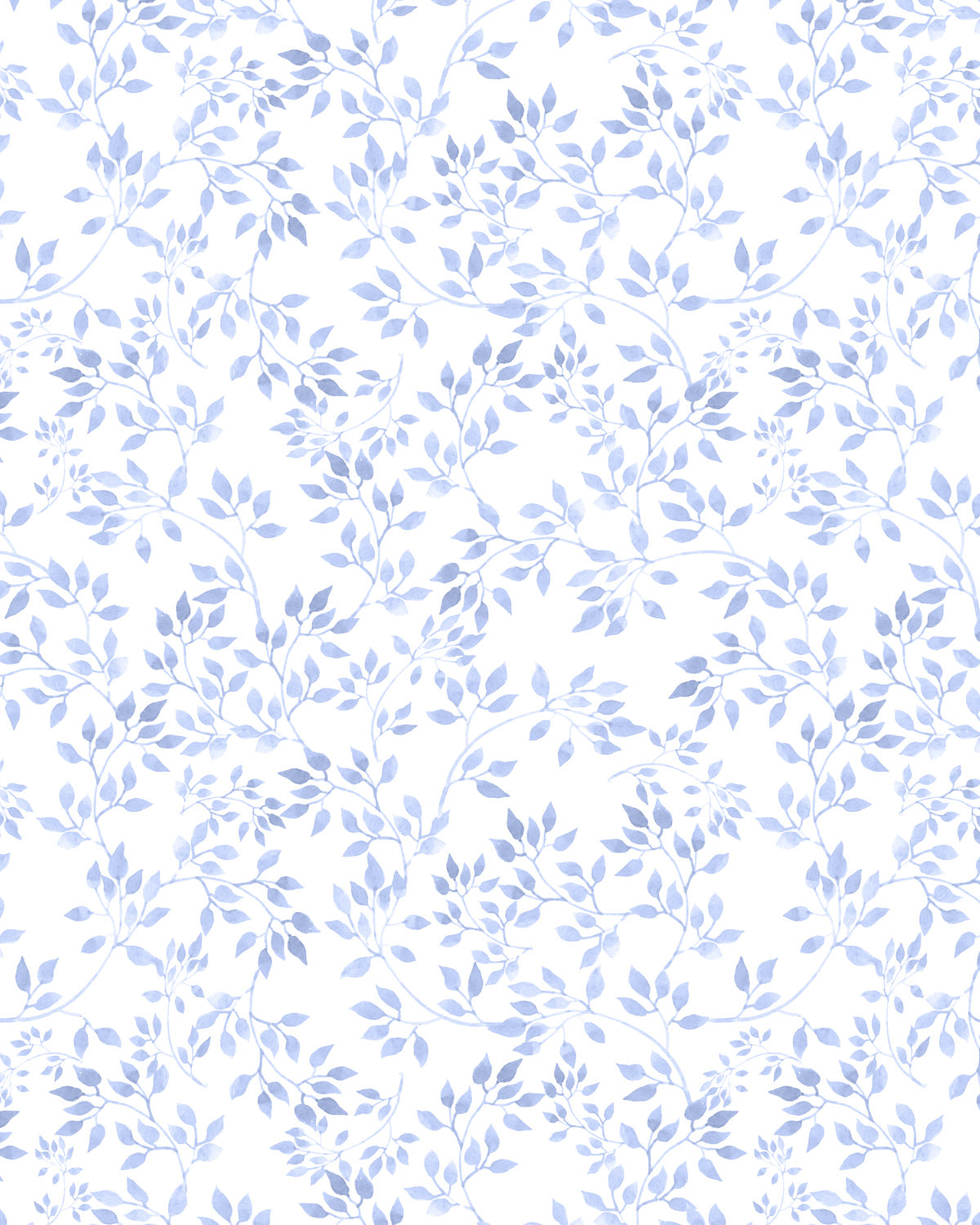 Sweet Leaves Navy Blue Wallpaper