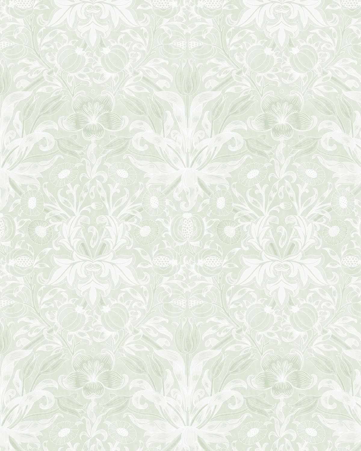 Blossom Sage Green Wallpaper-Wallpaper-Buy Australian Removable Wallpaper Now Sage Green Wallpaper Peel And Stick Wallpaper Online At Olive et Oriel Custom Made Wallpapers Wall Papers Decorate Your Bedroom Living Room Kids Room or Commercial Interior