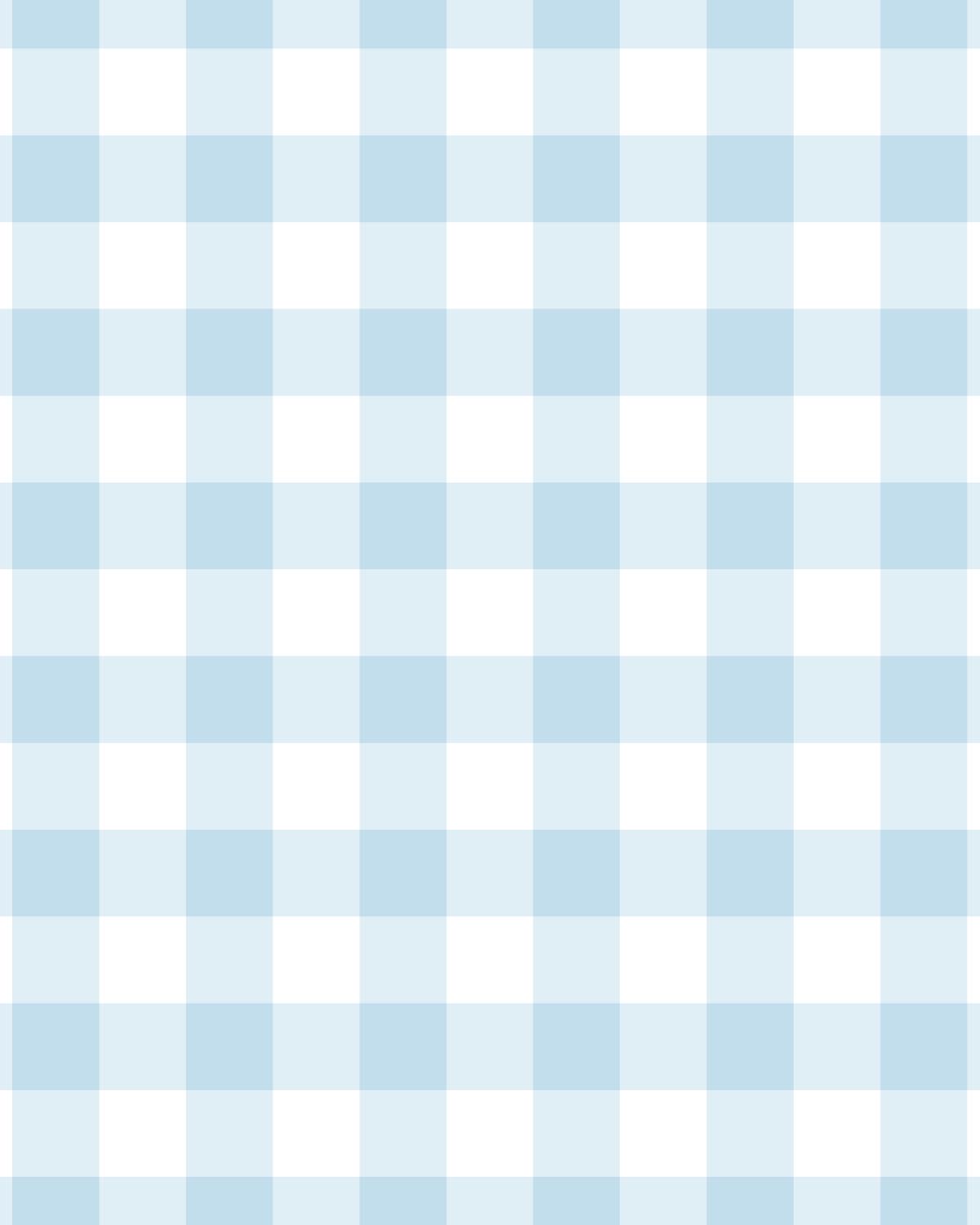 Small Gingham Check Light Blue Wallpaper