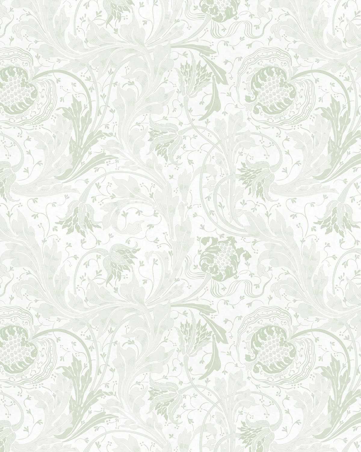 Cottage Florals Sage Green Wallpaper-Wallpaper-Buy Australian Removable Wallpaper Now Sage Green Wallpaper Peel And Stick Wallpaper Online At Olive et Oriel Custom Made Wallpapers Wall Papers Decorate Your Bedroom Living Room Kids Room or Commercial Interior