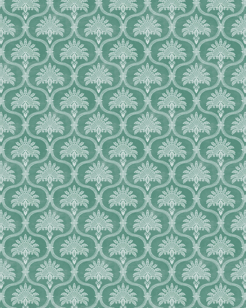 Heritage Palm Emerald Green Wallpaper