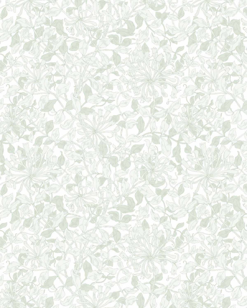 Leafy Layers Sage Green Wallpaper