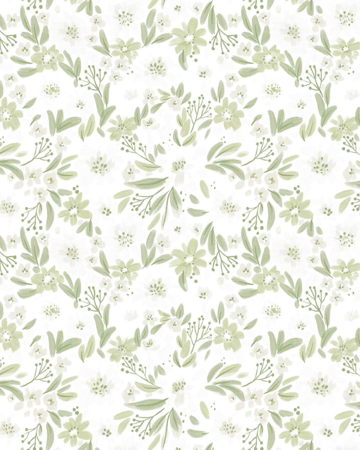 Garden Dreaming Sage Green Wallpaper