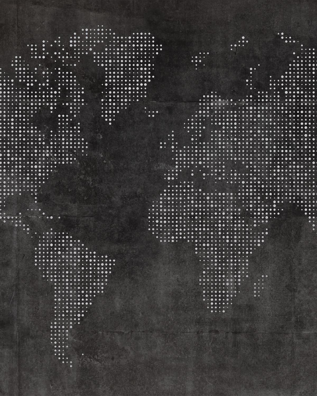 World Wide Concrete Map Wallpaper Mural