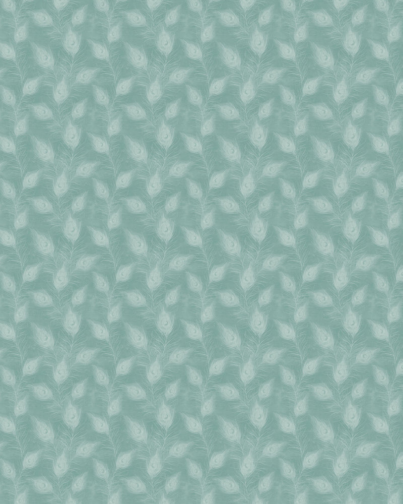 Luxe Feathers Emerald Green Wallpaper