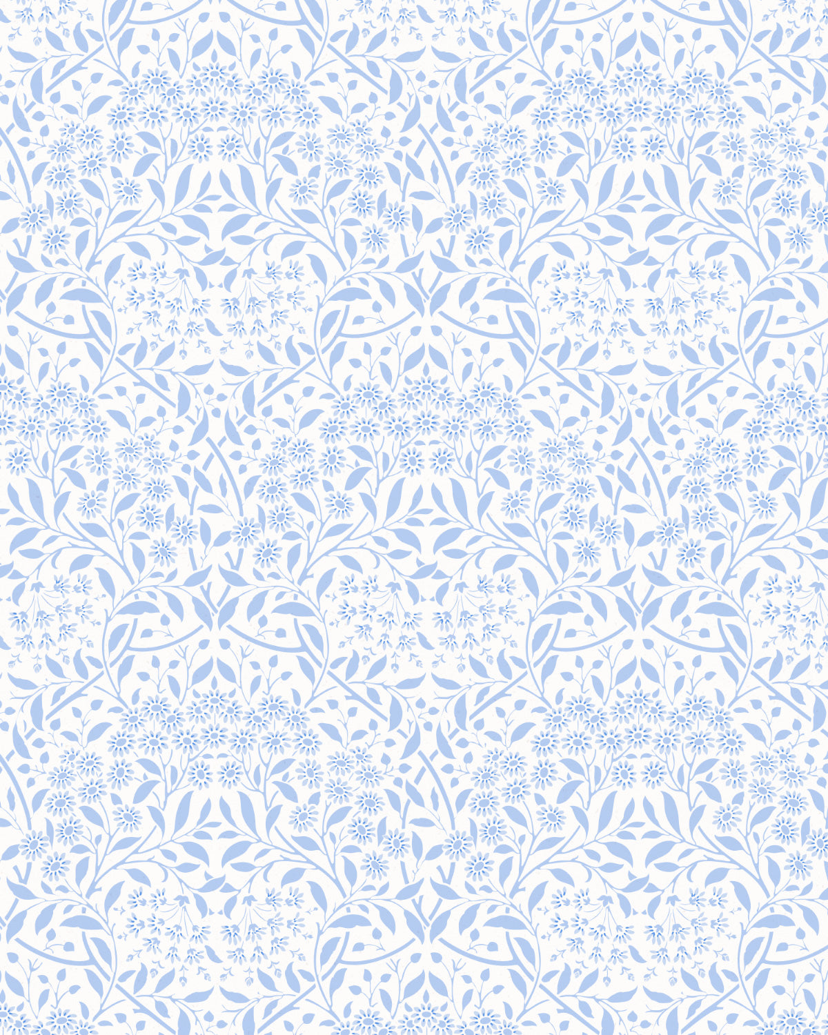 Vintage Posie Light Blue Wallpaper