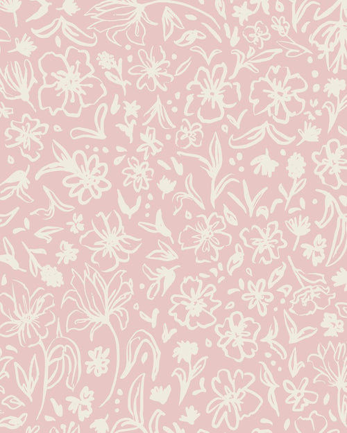 Florets Pink Wallpaper