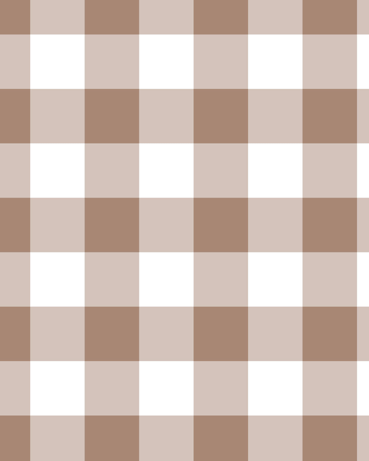 Medium Gingham Check Chocolate Brown Wallpaper