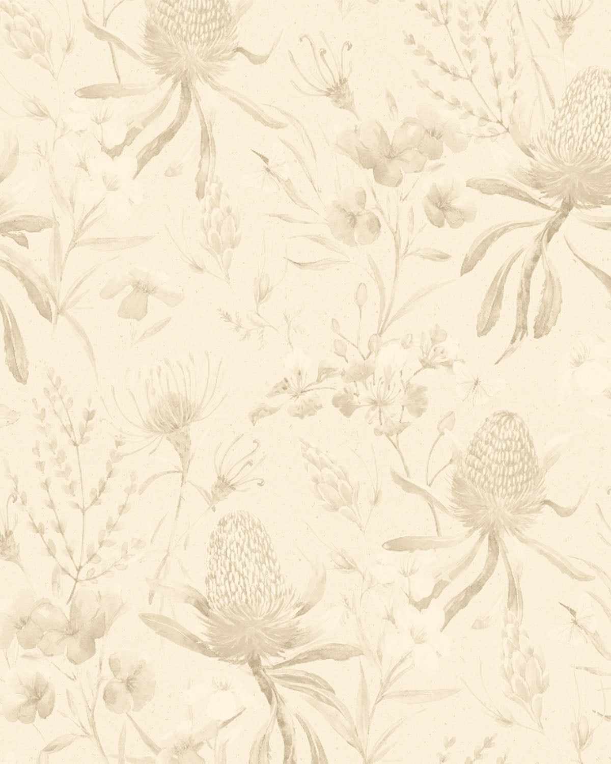 Beige Banksia Wallpaper Mural