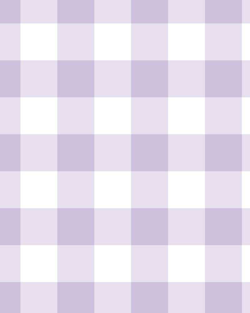 Medium Gingham Check Lilac Wallpaper
