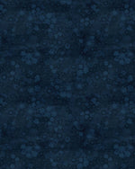 Dark Forest Flowers Navy Blue Wallpaper