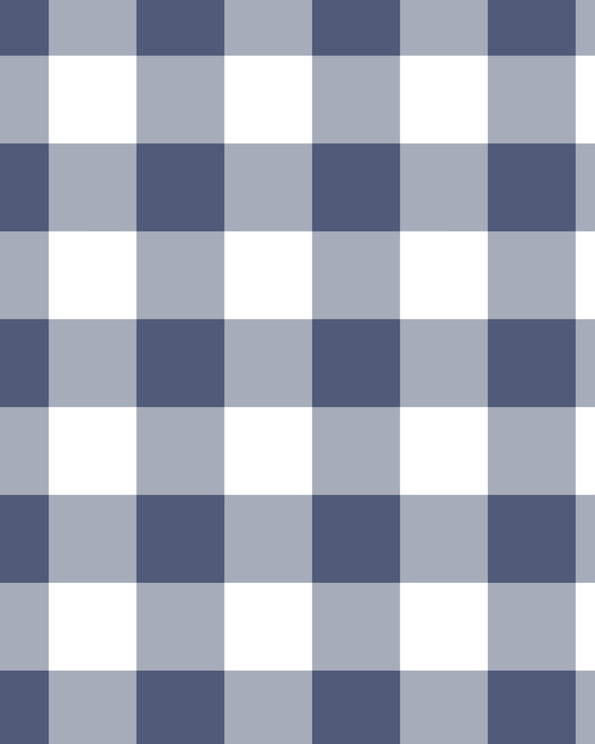 Medium Gingham Check Navy Blue Wallpaper