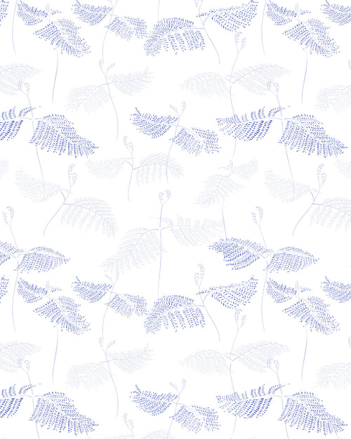 Ferns Navy Blue Wallpaper