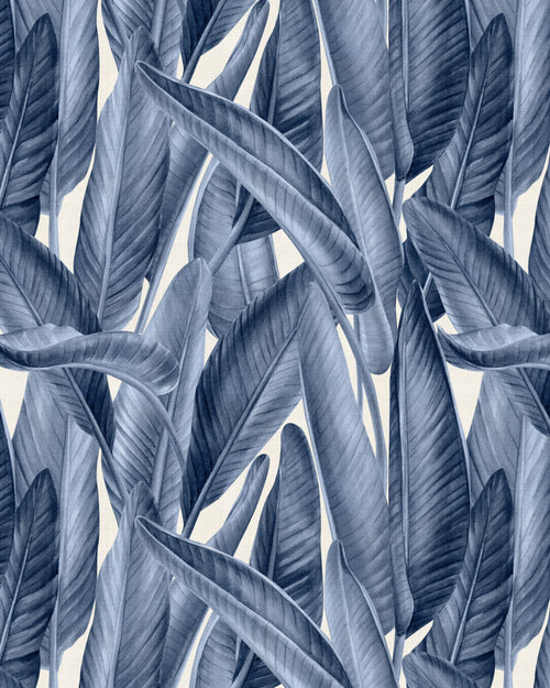 Gold Coast Palm Navy Blue Wallpaper