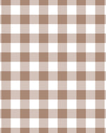 Small Gingham Check Chocolate Brown Wallpaper