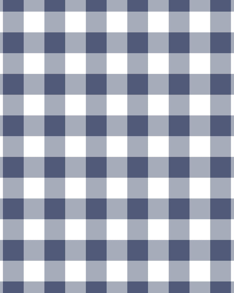 Small Gingham Check Navy Blue Wallpaper