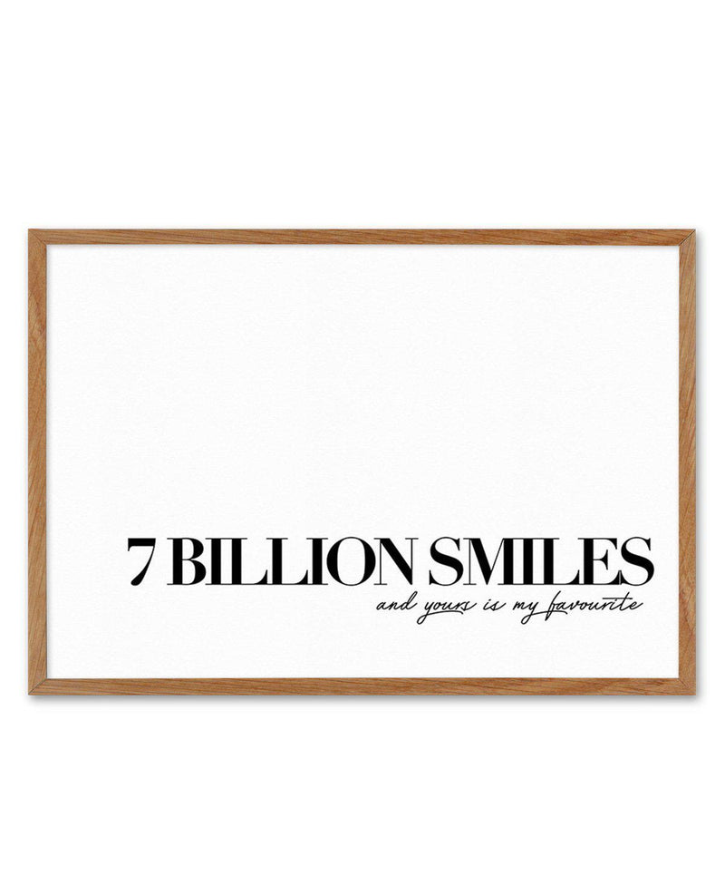 7 Billion Smiles Art Print-PRINT-Olive et Oriel-Olive et Oriel-50x70 cm | 19.6" x 27.5"-Walnut-With White Border-Buy-Australian-Art-Prints-Online-with-Olive-et-Oriel-Your-Artwork-Specialists-Austrailia-Decorate-With-Coastal-Photo-Wall-Art-Prints-From-Our-Beach-House-Artwork-Collection-Fine-Poster-and-Framed-Artwork