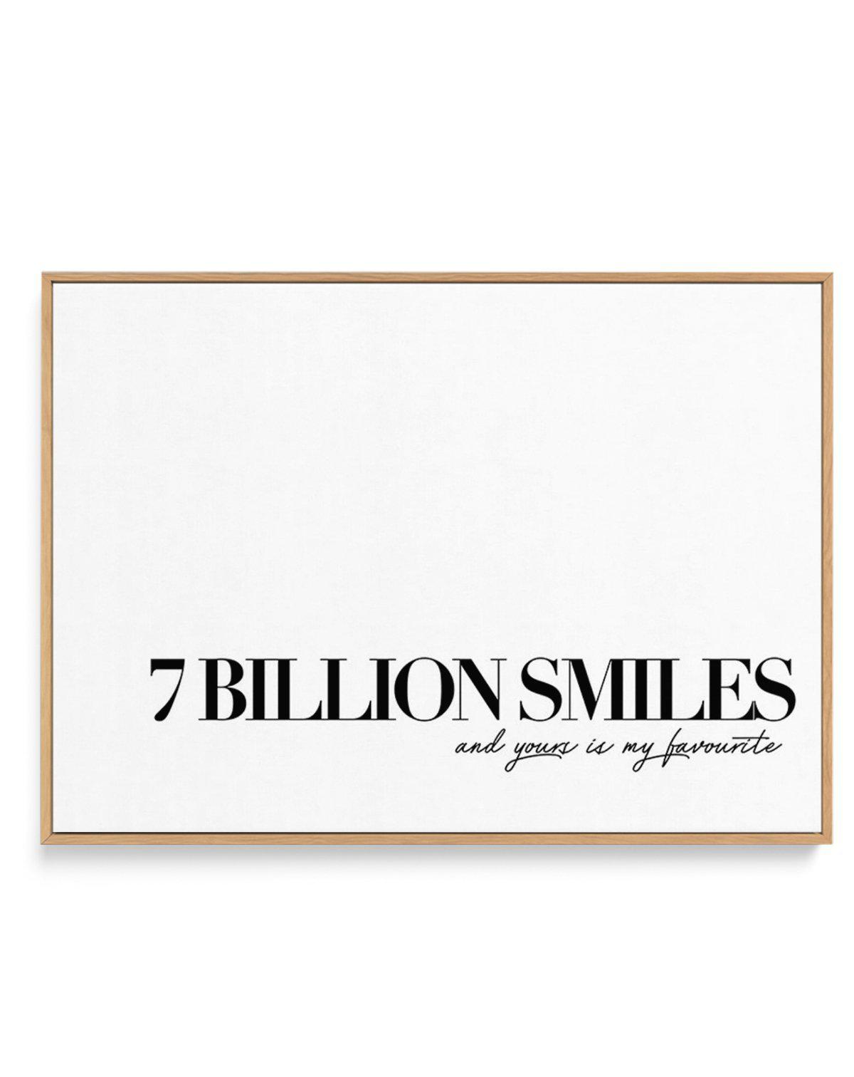 7 Billion Smiles | Framed Canvas-CANVAS-You can shop wall art online with Olive et Oriel for everything from abstract art to fun kids wall art. Our beautiful modern art prints and canvas art are available from large canvas prints to wall art paintings and our proudly Australian artwork collection offers only the highest quality framed large wall art and canvas art Australia - You can buy fashion photography prints or Hampton print posters and paintings on canvas from Olive et Oriel and have them