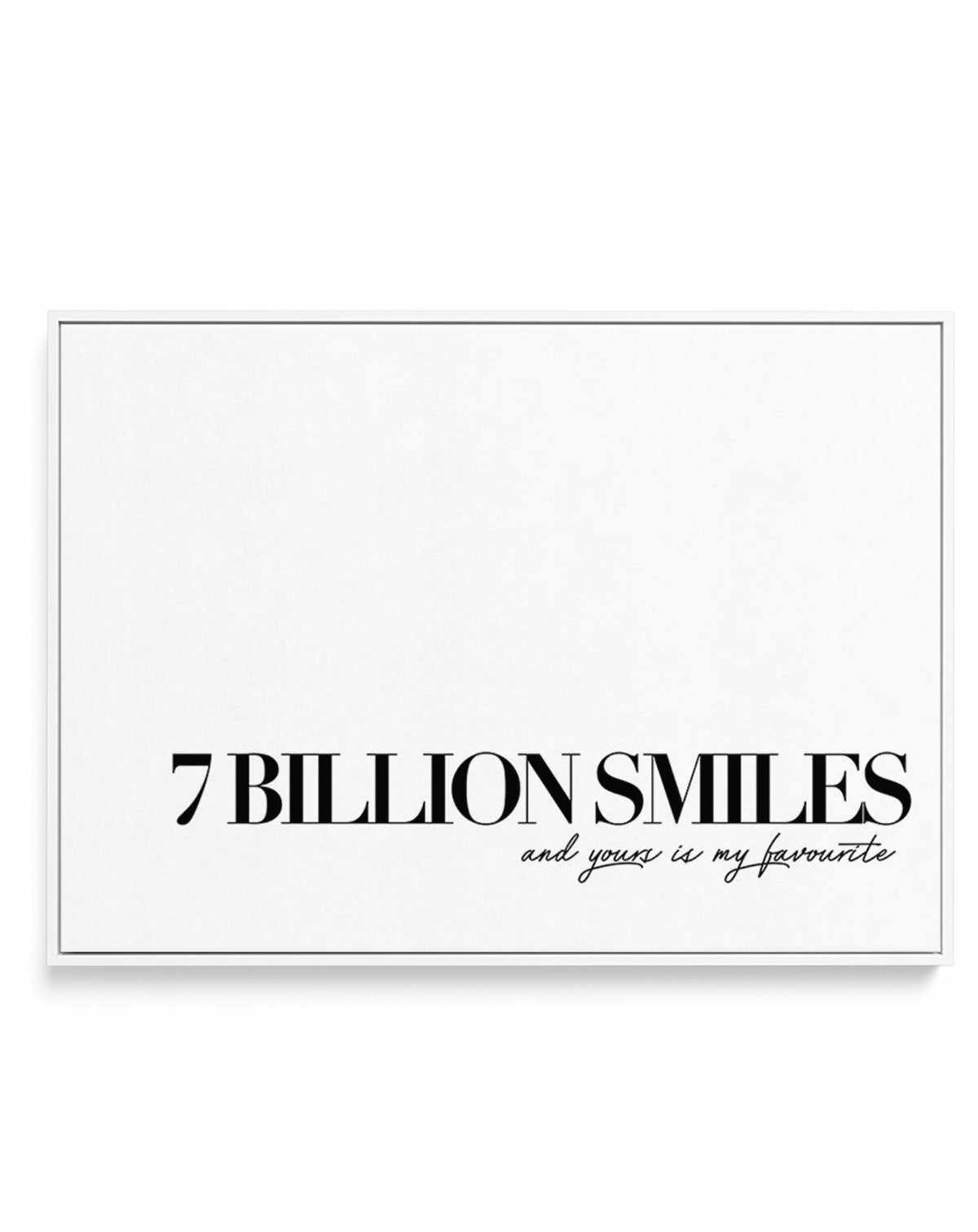 7 Billion Smiles | Framed Canvas-CANVAS-You can shop wall art online with Olive et Oriel for everything from abstract art to fun kids wall art. Our beautiful modern art prints and canvas art are available from large canvas prints to wall art paintings and our proudly Australian artwork collection offers only the highest quality framed large wall art and canvas art Australia - You can buy fashion photography prints or Hampton print posters and paintings on canvas from Olive et Oriel and have them